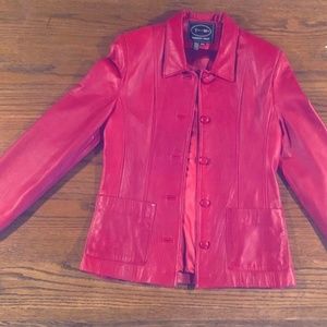 Vintage Red Leather Jacket